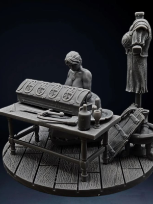 Paladin Beatrix Blacksmith Diorama – Fantasy Resin Display Scene