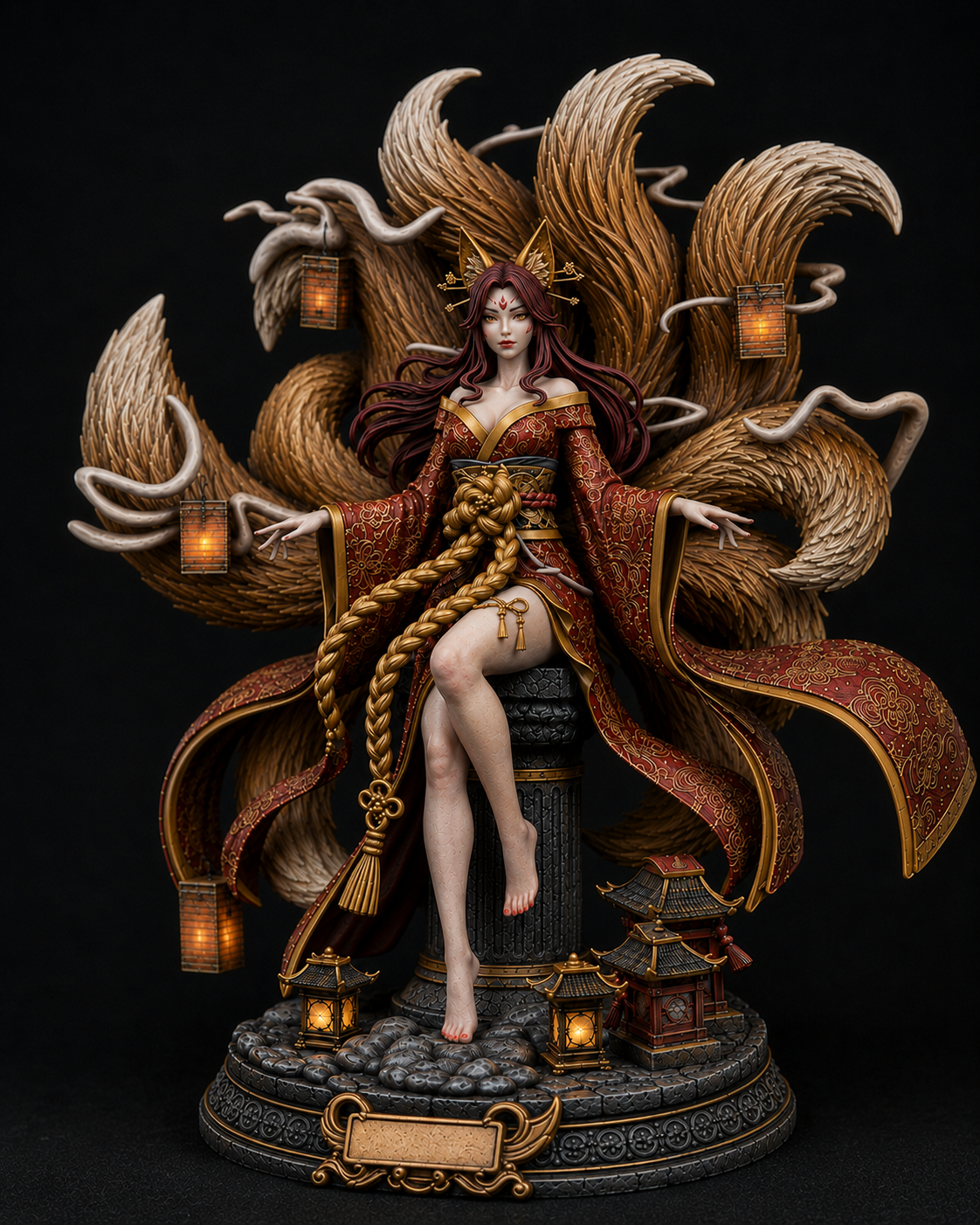 fantasy resin miniature Lenora Queen of Crows statue