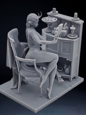 Sethe the Tiefling Bard — After Dark Collector Display Diorama