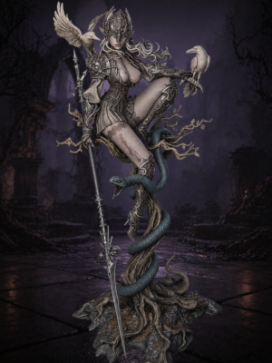 Lenora, Queen of Crows – Prestige Soulslike Dark Fantasy Collector Statue