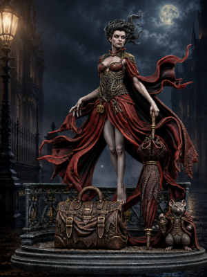 Lady Carmilla, The Midnight Traveller | Gothic Vampire Collector Statue