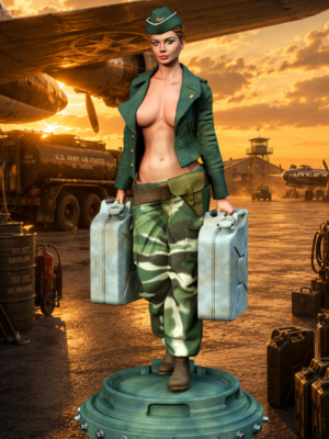 Airfield Angel - WWII Airfield Service Pin-Up Collector Statue